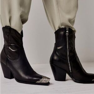 Free people Brayden Western Boots Black